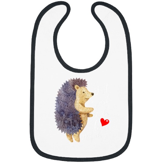 Hedgehog Pet Just A Girl Who Loves Hedgehogs Women Kids 2 Bibs