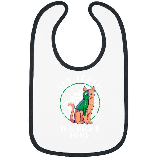 Aliens UFO The Truth Its Right Here Creepy Alien Cat Outer Space Life Bibs