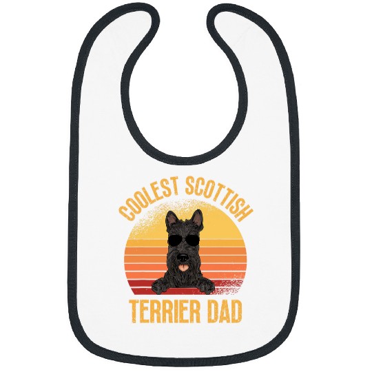 Scottish Terrier Pet Coolest Scottish Terrier Dad Scottie Dog Dad Bibs