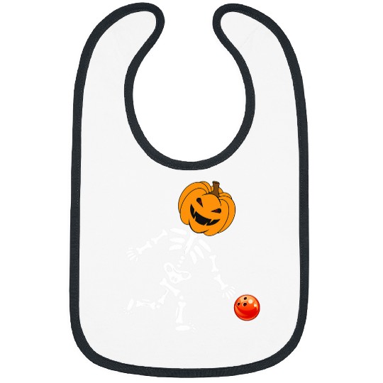 Discover Sport Bowling Cute Pumpkin Skeletons Bowling Player Halloween Costumes Bibs