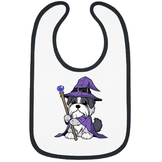 Schnauzer Pet Wizard Funny Dog Magic 2 Bibs