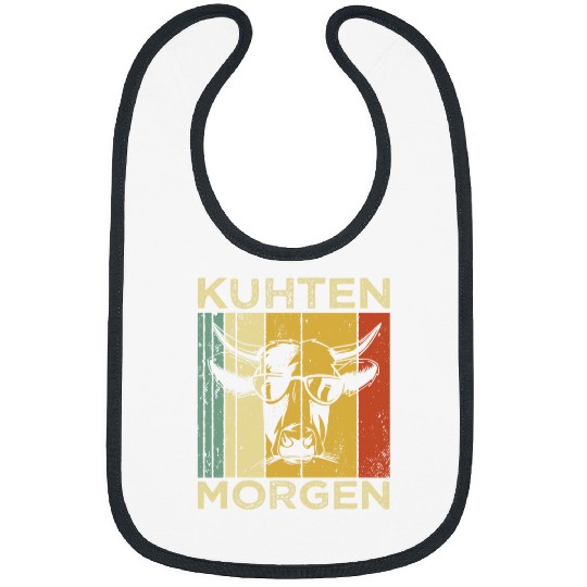 Cow Pet Saying Bauerin Funny Cow Kuhten Morgen Bibs