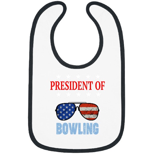 Sport Bowling President of Bowling Phrase Bowling Beginners Bibs
