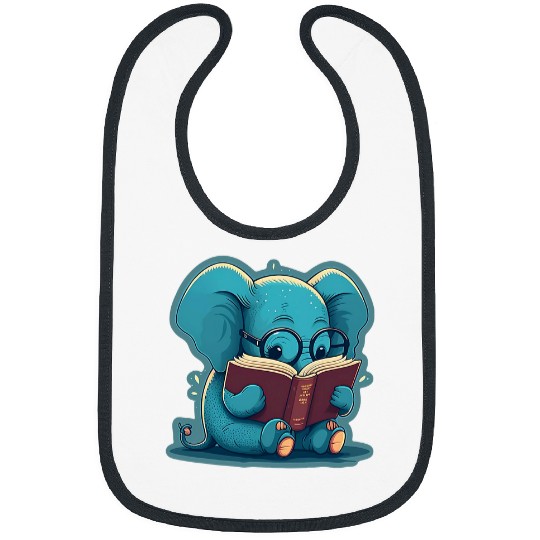 Discover Book Fun Sweet Baby Elephant Glasses Book Read Book Readers Reader 1 Bibs