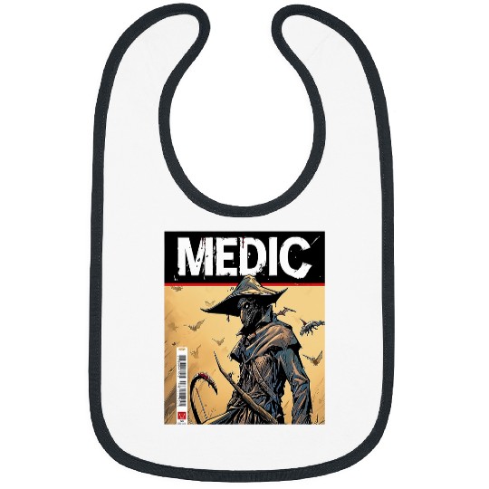 Book Fun Medic Comic Book Plague Doctor Healer Magazine Style Art 04 Bibs