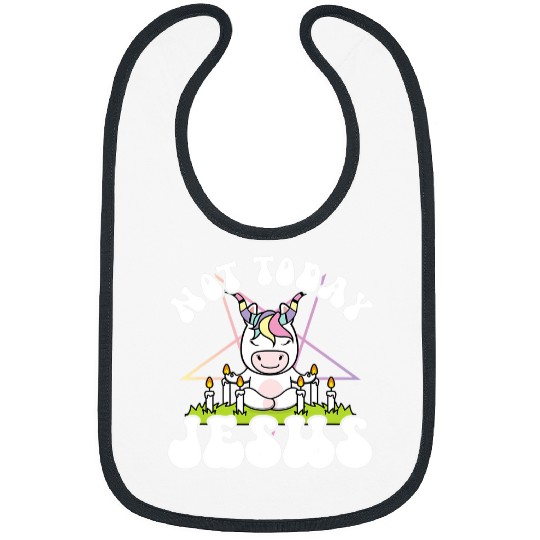Unicorn Pet Satanic Unicorn Not In Today Jesus Satan Baphomet Bibs