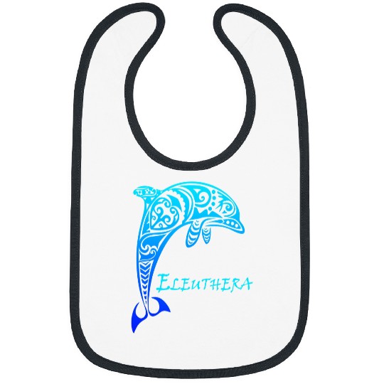 Dolphin Pet Gift Eleuthera Bahamas Vintage Retro Tribal Dolphin Vacation Bibs