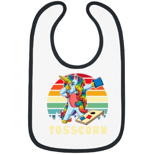 Unicorn Pet Funny  Unicorn Cornhole Girls Corn Hole Unicorn Lover Bibs