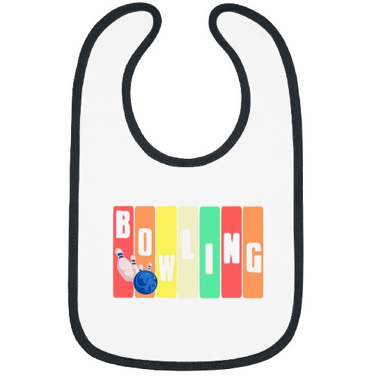 Sport Bowling Awesome Retro vintages Bowling Present Bibs
