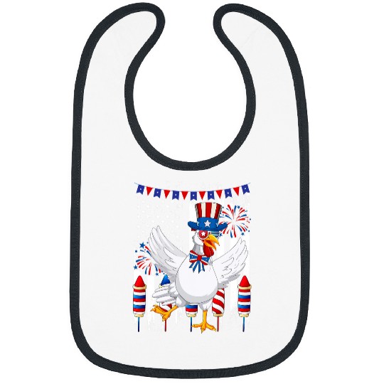 Chicken Pet vintages Chicken Sunglasses Bow Tie American Flag Fireworks Bibs