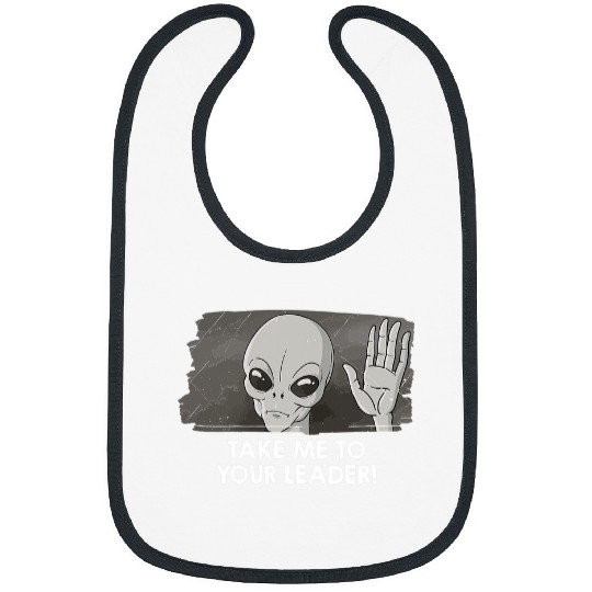 Aliens UFO Area 51 Funny retro UFO Alien leader Bibs