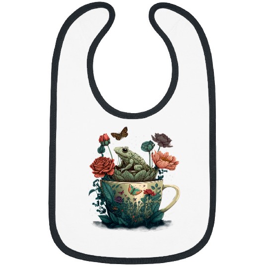 Frog Pet Cottagecore Frog Toad and Mug Cute Forestcore Aesthetics Bibs