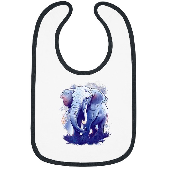 Elephant Mammal Pachyderm Safari Trunk Proboscidean Big Bibs