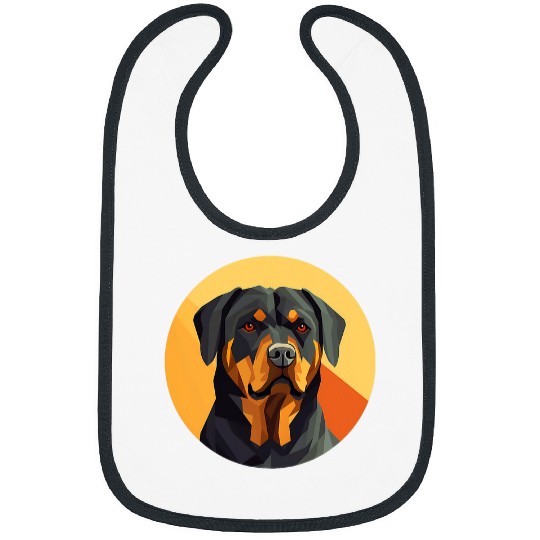 Rottweiler Pet Dog Minimal Love Dogs 8 Bibs