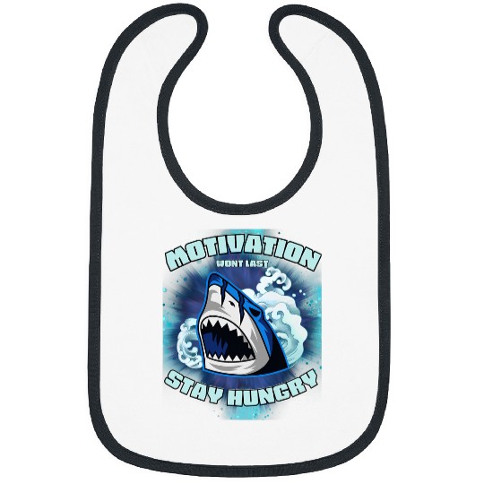 Shark Pet VanMoore Shark Motivation Stay Hungry Gym Oversized Graphic Bibs