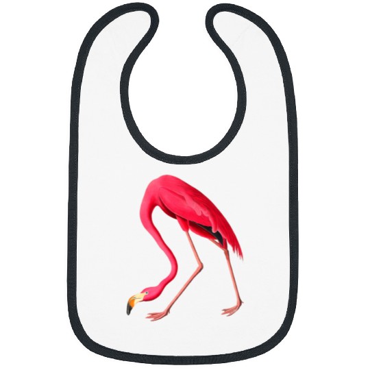 Flamingo Pet vintages Pink Flamingo Illustration John James Audubon 0348 Bibs