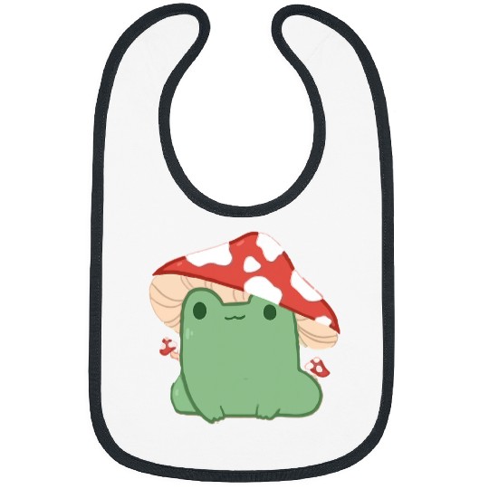 Frog Pet Cottagecore Frog Aesthetic Cute Frog With Mushroom Hat 6 Bibs
