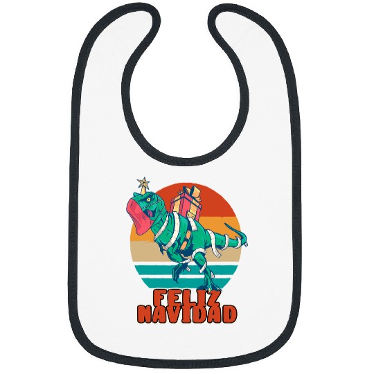 Dinosaur Pet Feliz Navidad Bibs