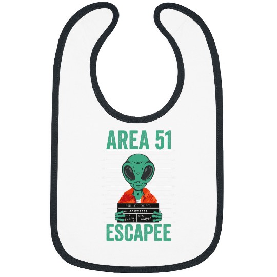 Aliens UFO Area 51 Escapee Funny Green Alien UFO 2Funny Alien 2 Bibs
