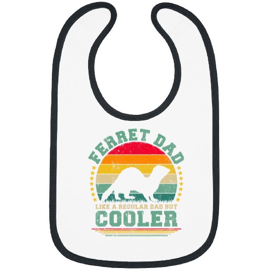 Ferret Pet Mens Ferret Dad Like A Regular Dad But Cooler Fathers Day Bibs