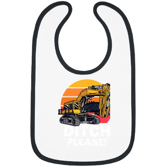 Excavator Fun Heavy Machinery Operator Backhoe Excavator Funny Sand Digger Bibs
