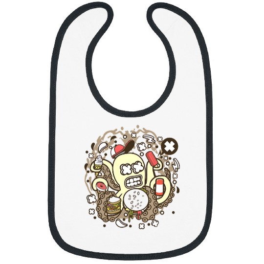 Octopus Pet Who Loves Octopuses Cute Squid Bibs