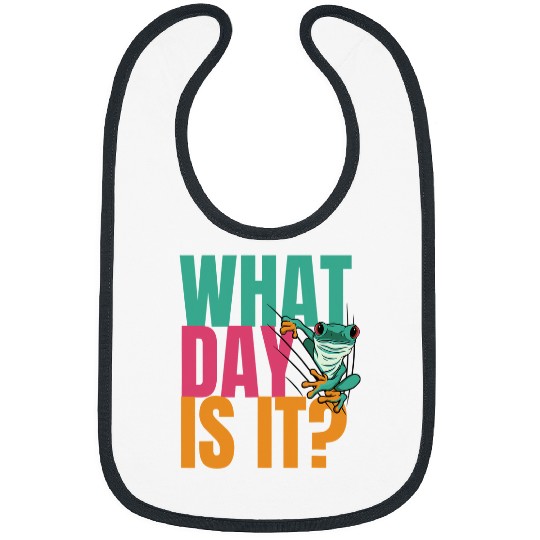 Frog Pet What Day Is It Funny frog Wednesday meme Bibs