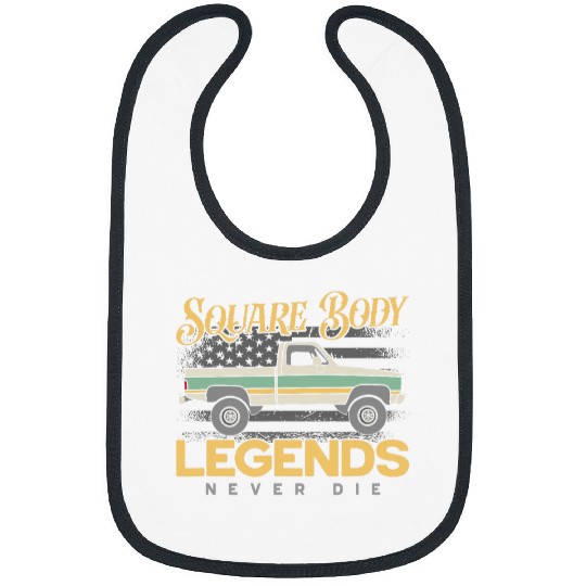 Truck Fun Square Body Legends Never Die Artwork For A Truck Driver Bibs