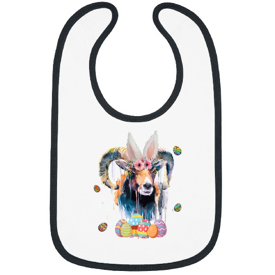 Goats Pet Happy Easter Cute Colorful Bunny Goats Flowers Easter Eggs Bibs