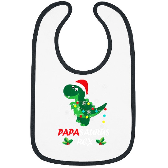 Dinosaur Pet Papasaurus T rexs Dinosaur Funny Family Matching Christmas Bibs