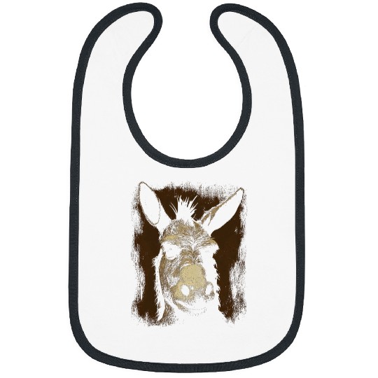 Donkey Pet Face Gifts for Donkeys Lovers Graphic Tees Bibs