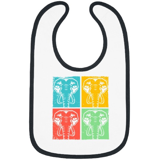 Elephant Mammal Pop Art Animal Bibs