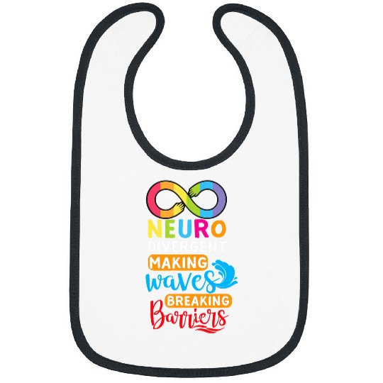 Autism Puzzle Neurodivergent Making Waves Breaking Barriers Autism Diverse Bibs