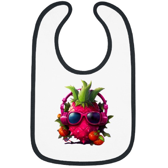 Dragon Pet Tropical Vibes Dragon Fruit Summer Music DJ Style Bibs