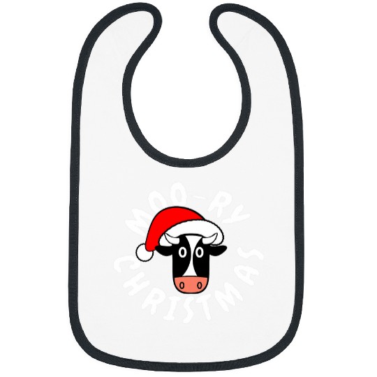 Cow Pet MooRy Christmas Cow Funny Heifer Doodle Bibs