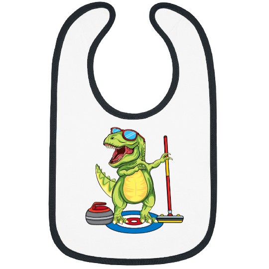 Dinosaur Pet  Dinosaur curling T rexs curler ice Sport Curling Bibs