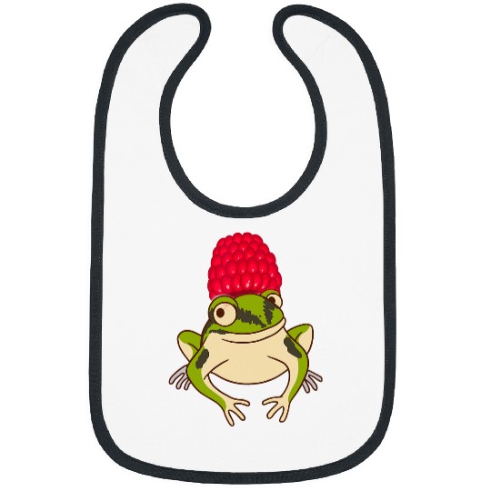 Frog Pet With Raspberry Hat Amphibian Tadpole Frog Lover Bibs