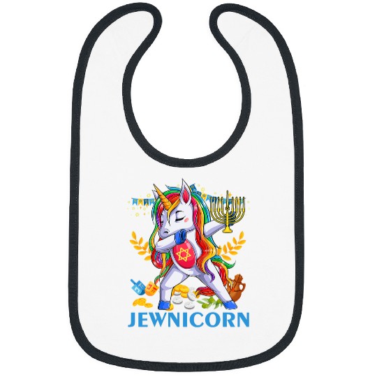 Unicorn Pet Menorah Unicorn Jewnicorn Hanukkah Chanukah Christmas Pajama Bibs