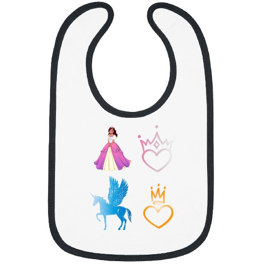 Unicorn Pet Designed by Ella Kids Unicorn Princess Crown Fantasy Bibs
