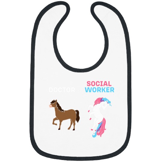 Unicorn Pet Doctor Social Worker Magical Unicorn nurses Fantasy Rainbow Bibs