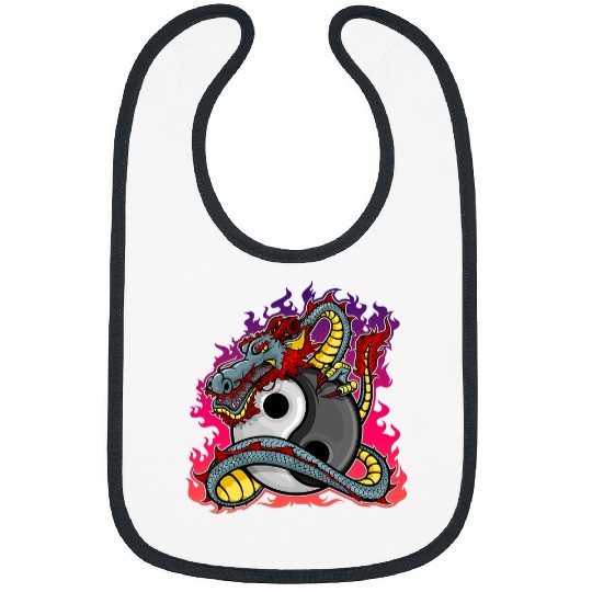 Dragon Pet Yin Yang Dragon Japanese Aesthetic Edgy Streetwear Bibs