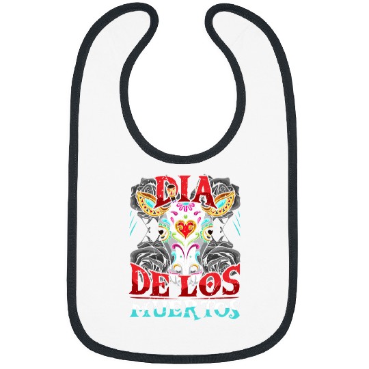 Giraffe Pet Dia De Los Muertos Giraffes Sugar Skull Calavera Bibs
