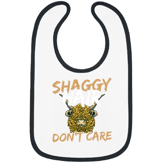 Cow Pet Shaggy Hair Dont Care Highland Cattle Cow Bibs