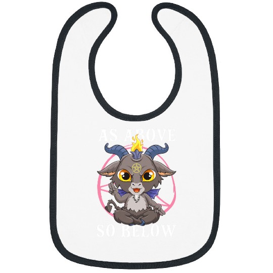 Goats Pet As Above So Below Baphomest Satanic Black Magic Satan Bibs
