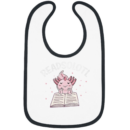 Book Fun Readsolotl Axolotls Reading Book Mexican Walking Fish Grunge Bibs