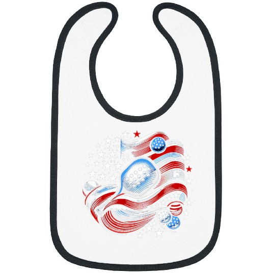 Sport Pickleball Patriotic Stars and Stripes USA Flag Pickleball Bibs