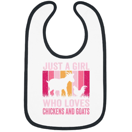 Chicken Pet vintages Retro Just A Girl Who Loves Chickens Goatss Bibs