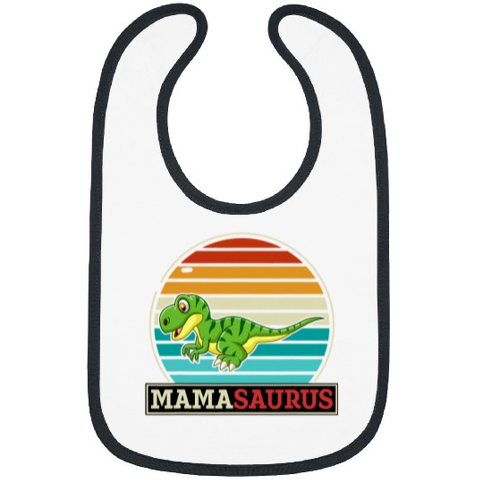 Dinosaur Pet Mamasaurus Trex Dinosaur Funny Mama Saurus Mothers Family 1 Bibs