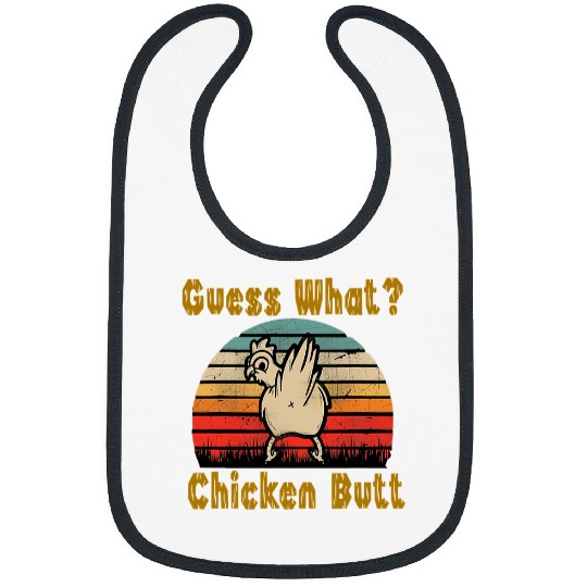 Chicken Pet vintages Guess What Chicken Butt Barnyard Novelty Sarcastic Bibs