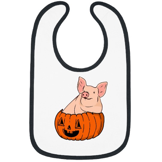 Pig Pet In A Pumpkin Pig Enthusiast Scary Holiday Piglet Bibs